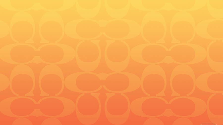 Coach Logo On Orange Fade Wallpaper