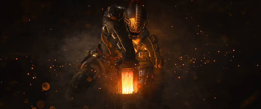 Cod Black Ops 4 Character With Light Wallpaper