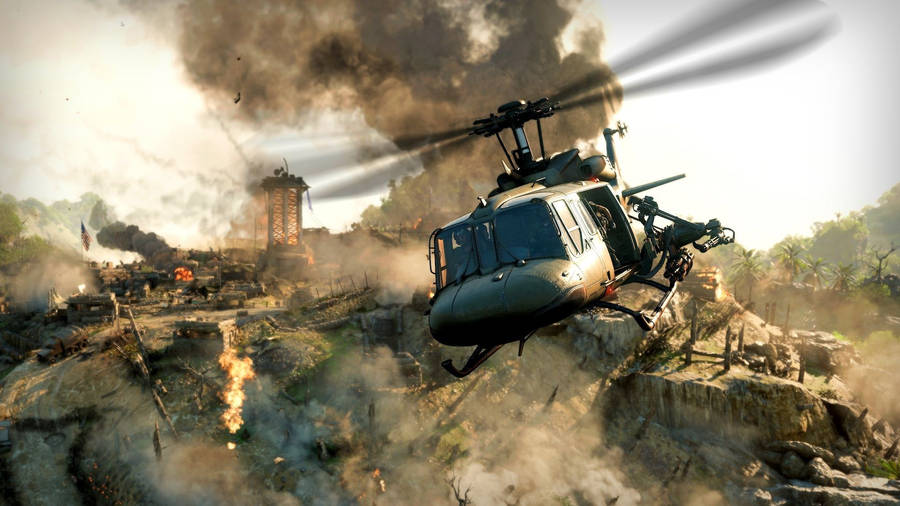 Cod Cold War Helicopter Wallpaper