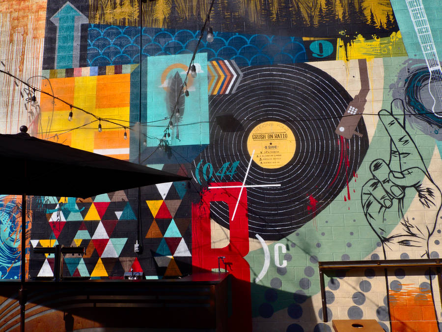 Collage Wall Painting Wallpaper