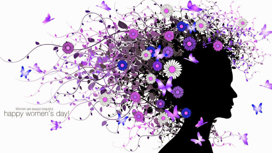 Color Purple World Happy Womens Day Wallpaper