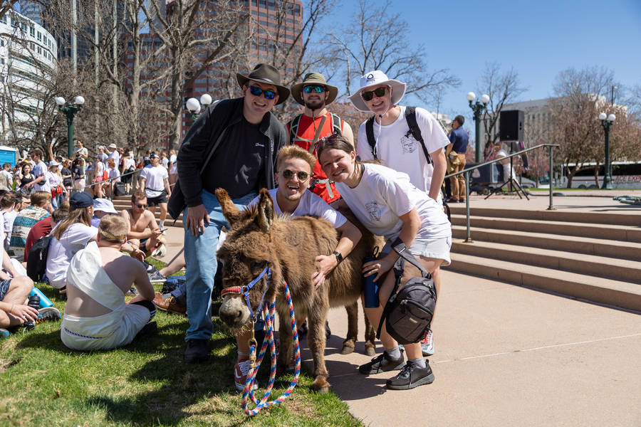 Colorado School Of Mines Posing With Blaster Wallpaper