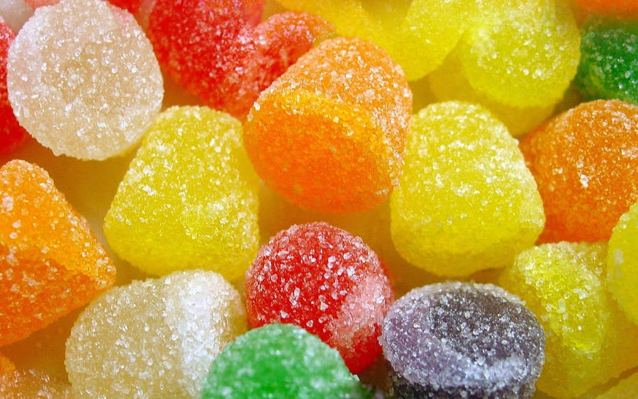Colored Gumdrops Candies Wallpaper