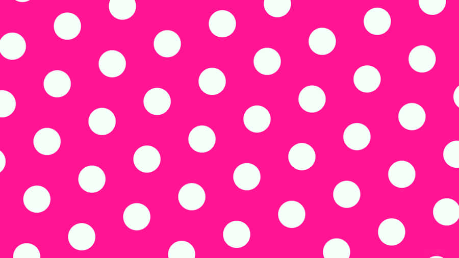 Colorful And Fun Pink Polka Dot Pattern Wallpaper