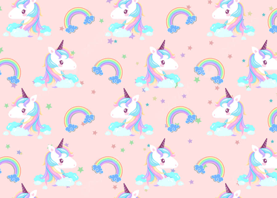 Colorful And Magical Pastel Unicorn Wallpaper