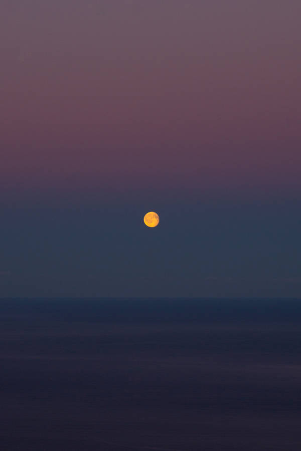 Colorful Dawn Aesthetic Moon Wallpaper