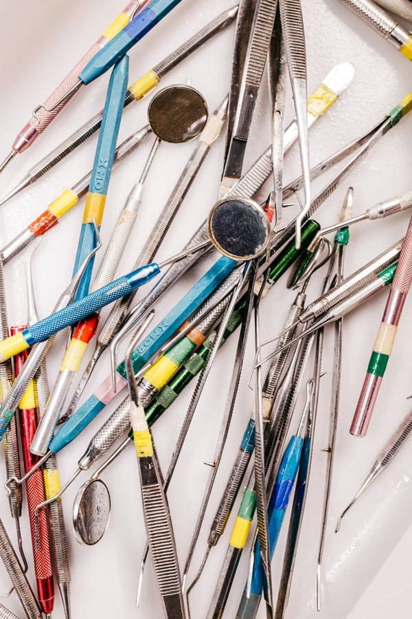 Colorful Dentistry Tools Wallpaper