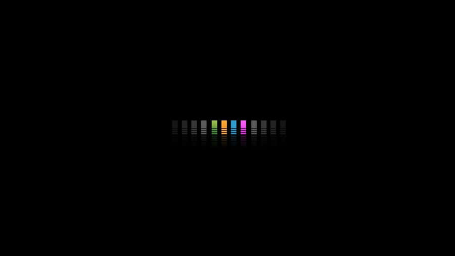 Colorful Equalizer Bars On Black Background Wallpaper