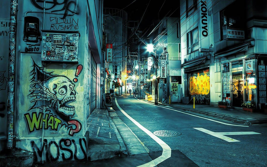 Colorful Graffiti On The Streets Of Tokyo Wallpaper