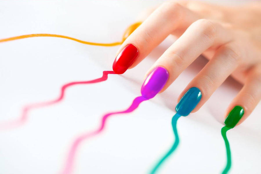 Colorful Nail Art Extravaganza Wallpaper