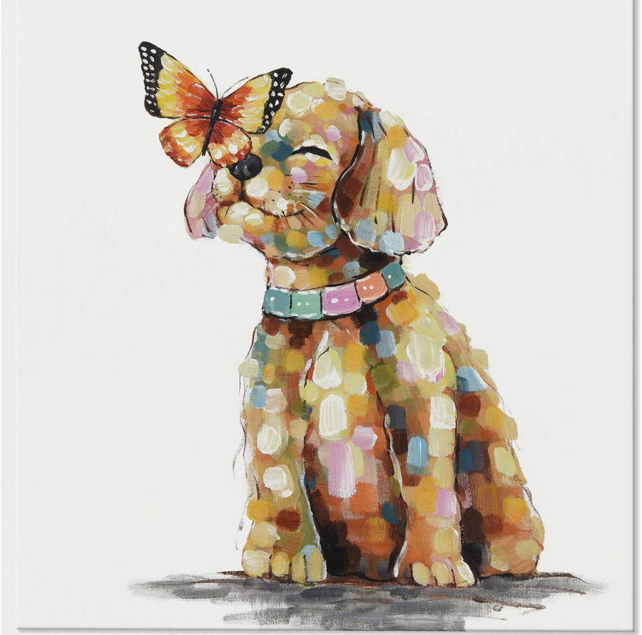 Colorful Painted Dog Art Wallpaper