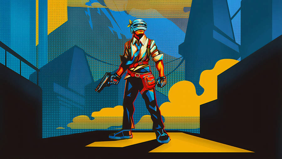 Colorful Pubg Art 1366x768 Wallpaper