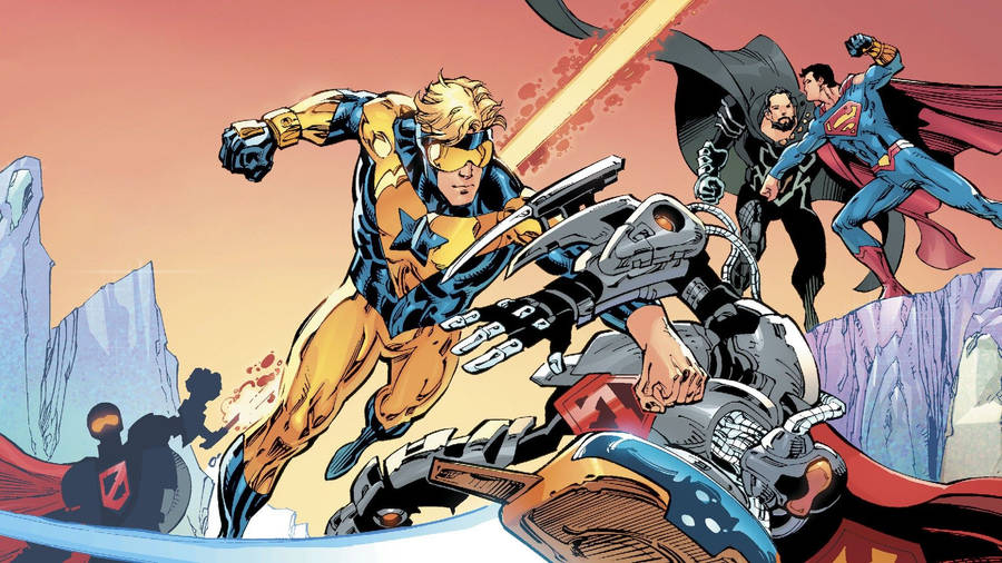 Comic Book Superman And Booster Gold Wallpaper