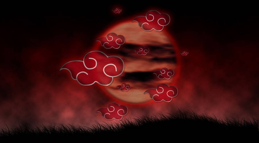 Cool Akatsuki Cloud Fan Artwork Wallpaper