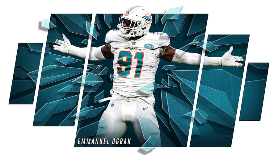 Cool Emmanuel Ogbah Miami Dolphins Wallpaper Wallpaper