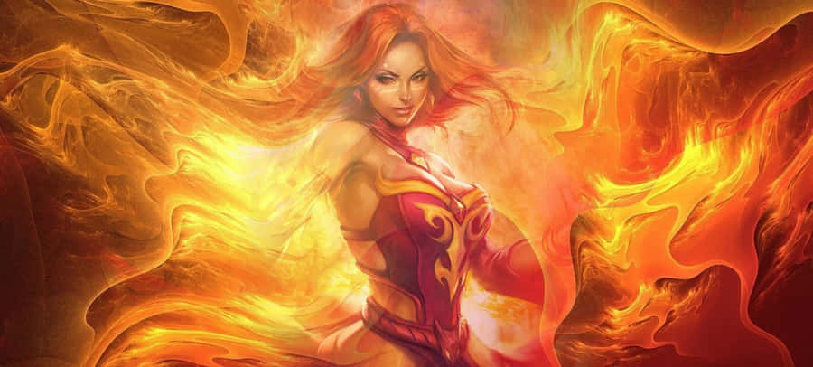 Cool Fire Female Wallpaper