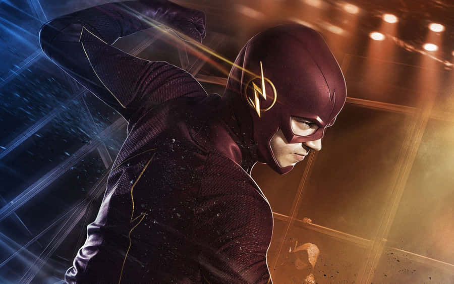 Cool Flash Tv Show Poster Fighting Wallpaper