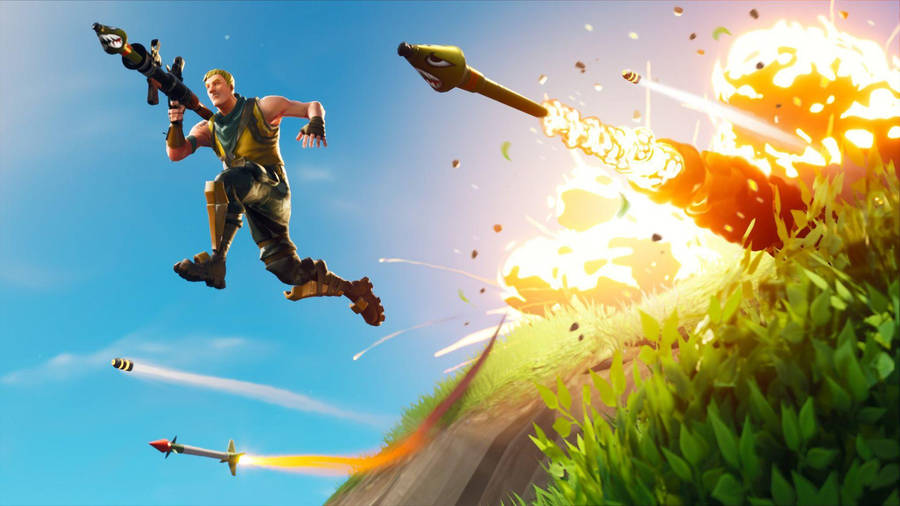 Cool Fortnite Missile Barrage Wallpaper