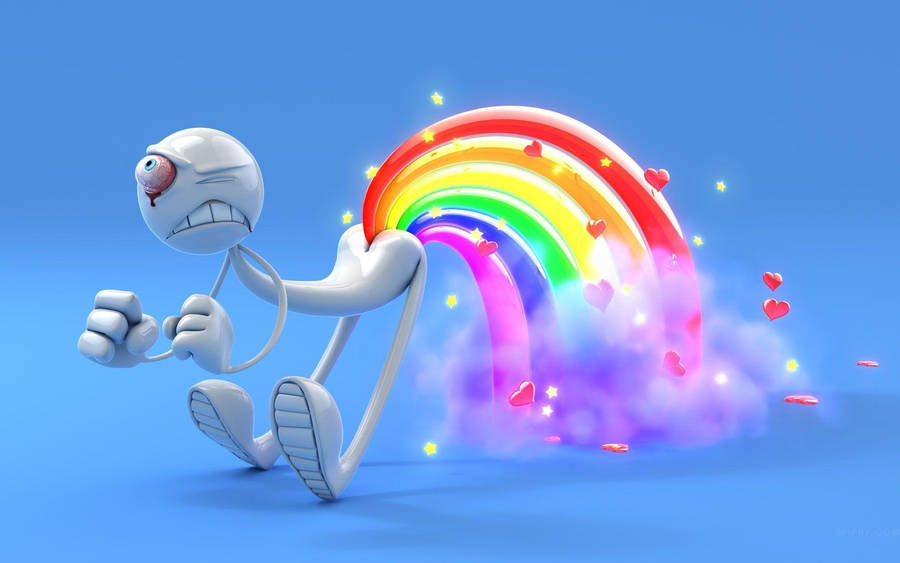 Cool Funny Rainbow Fart Wallpaper