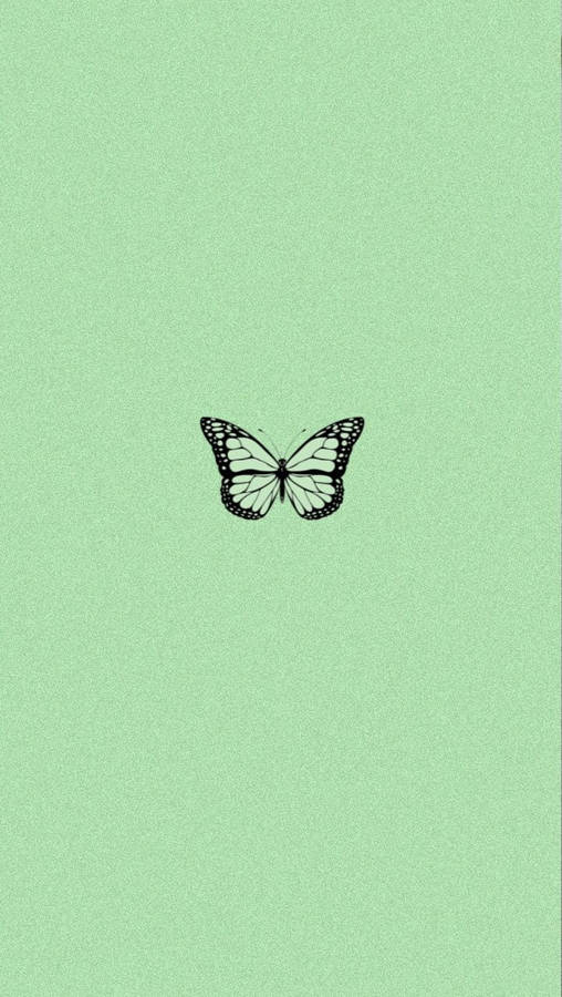 Cool Green Butterfly Wallpaper