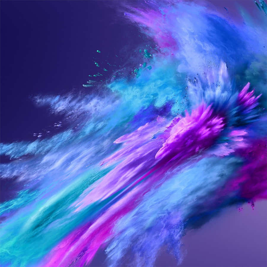 Cool Ipad Pro Blue And Purple Color Burst Wallpaper
