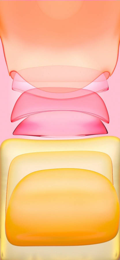 Cool Iphone 11 Orange Pink Yellow Blobs Wallpaper