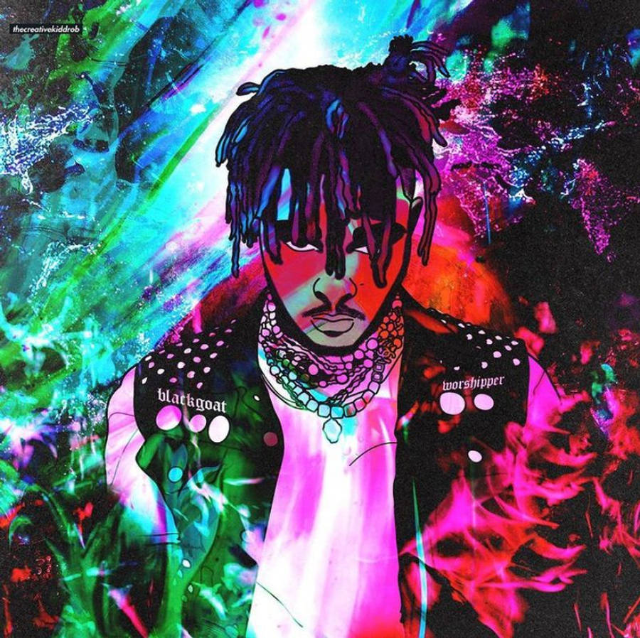 Cool Juice Wrld Colorful Wallpaper