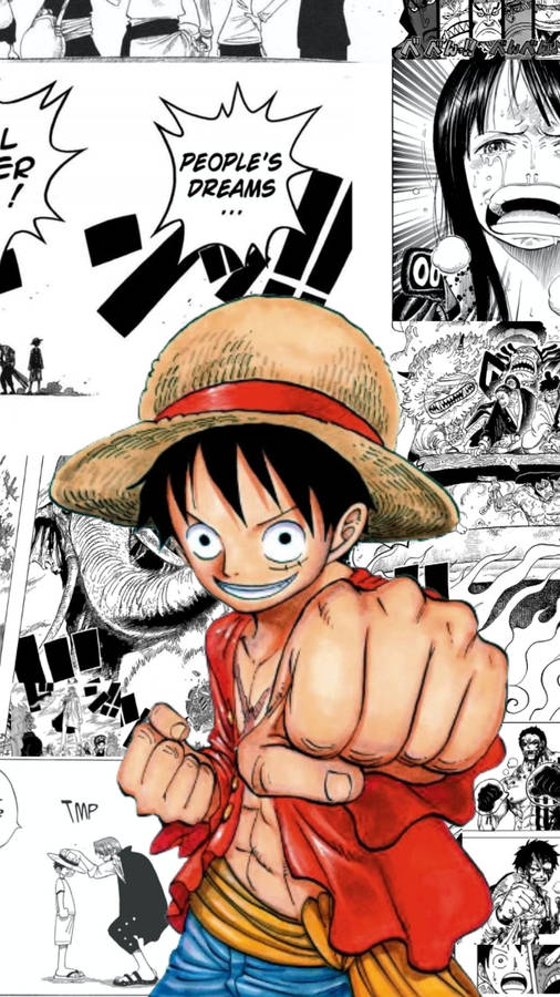 Cool Luffy Aesthetic Manga Page Wallpaper