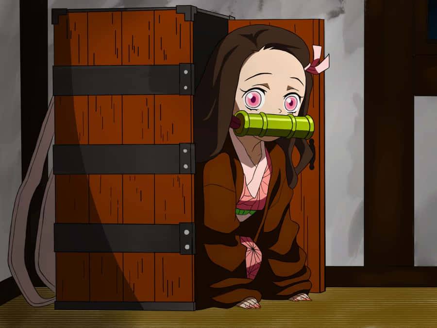 Cool Nezuko Hiding Wallpaper