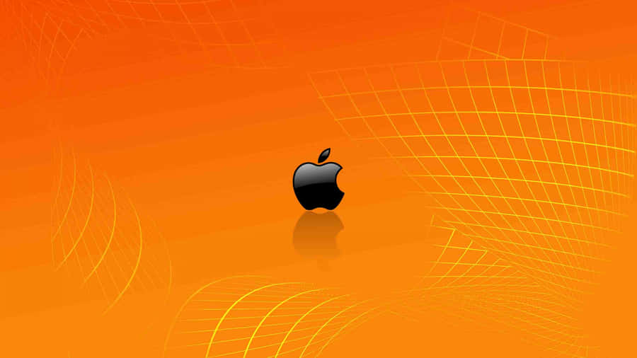 Cool Orange Apple Logo Wallpaper