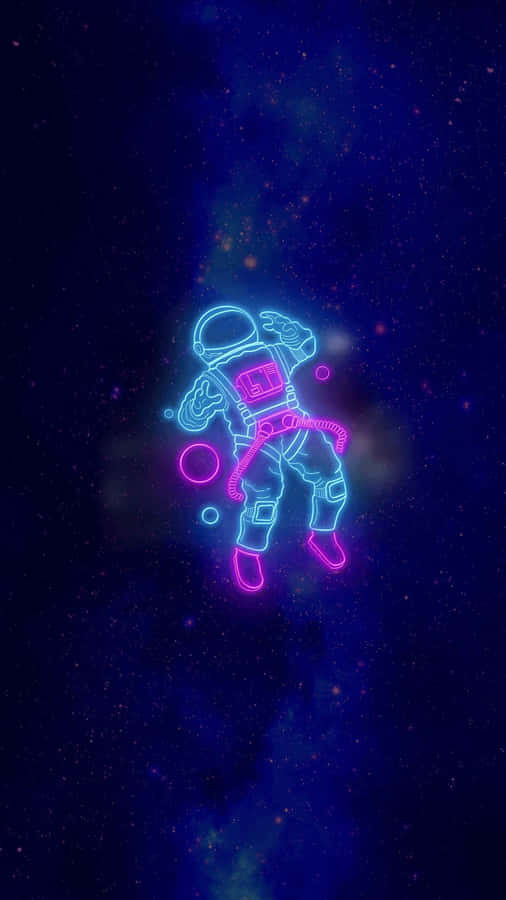 Cool Retro Astronaut Wallpaper