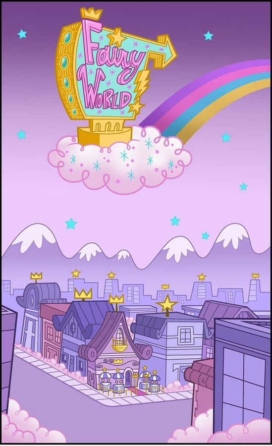 Cool Retro Fairy World Wallpaper