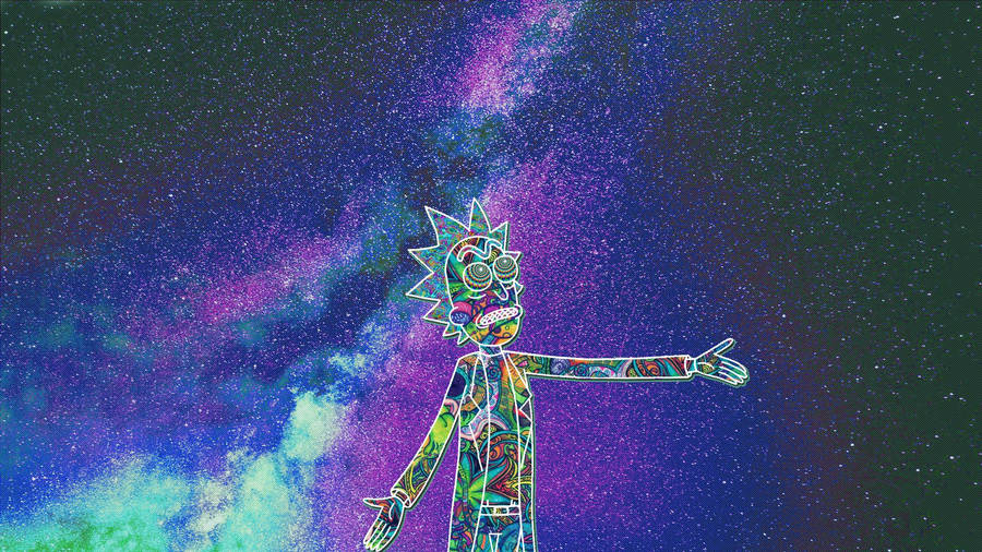 Cool Rick And Morty Neon Rick Wallpaper
