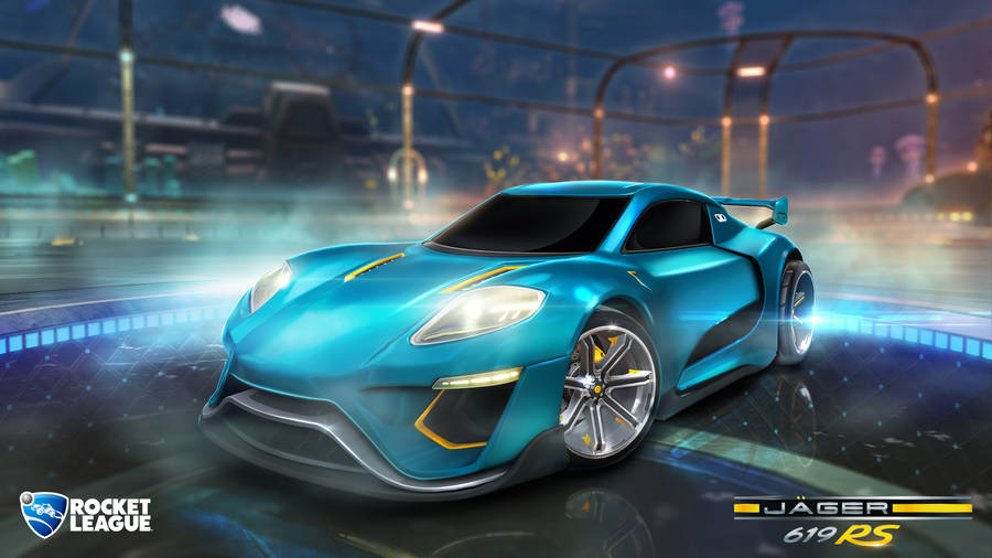 Cool Rocket League Blue Jäger 619 Rs Wallpaper