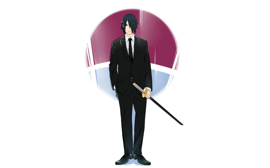 Cool Sasuke In Suit Wallpaper