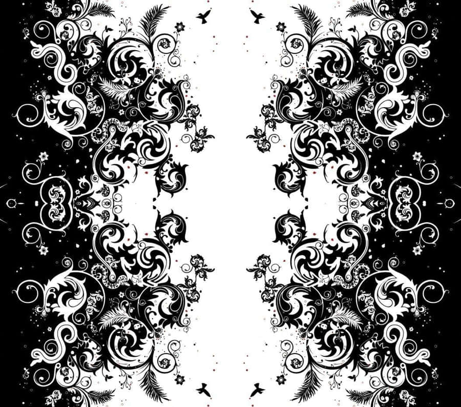 Cool Swirl Black And White Pattern Wallpaper