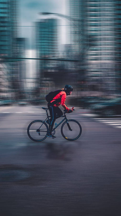 Cool Timelapse Road Bicycle Iphone Wallpaper