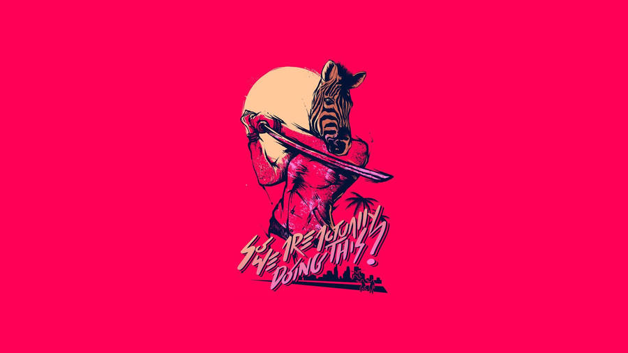 Corey The Zebra In Hotline Miami Wallpaper