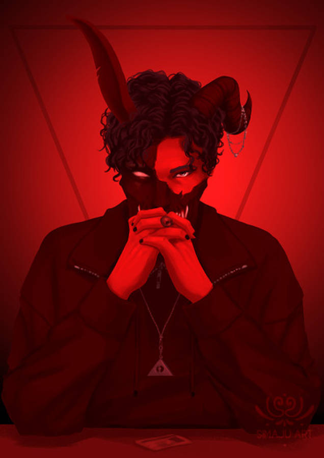 Corpse Husband Red Fan Art Wallpaper