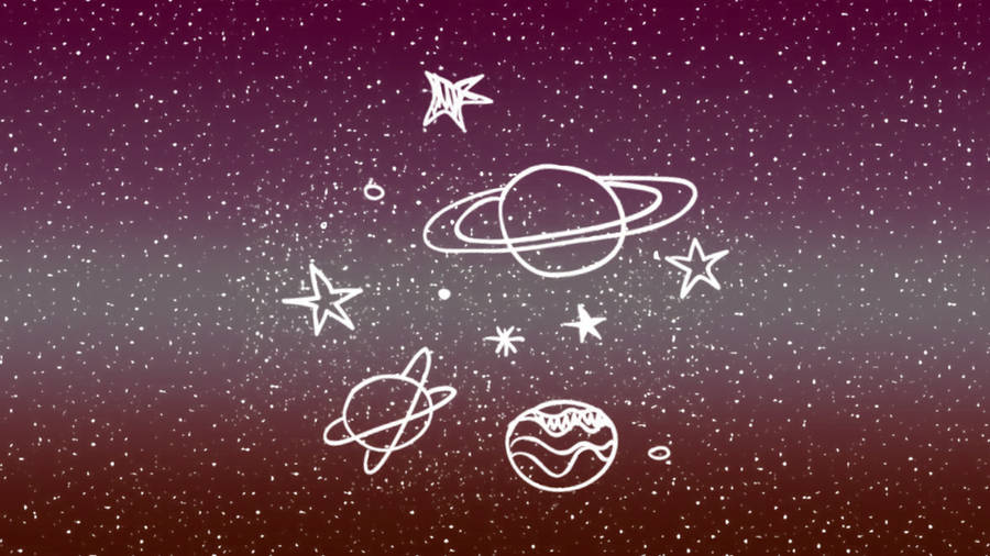 Cosmic Space Lesbian Aesthetic Wallpaper