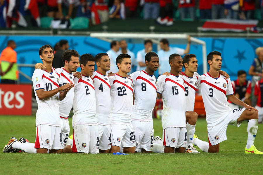 Costa Rica National Football Team Lineup Wallpaper