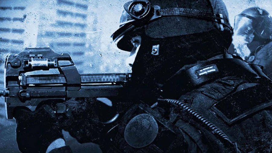 Counter Strike Global Offensive Grayscale Wallpaper