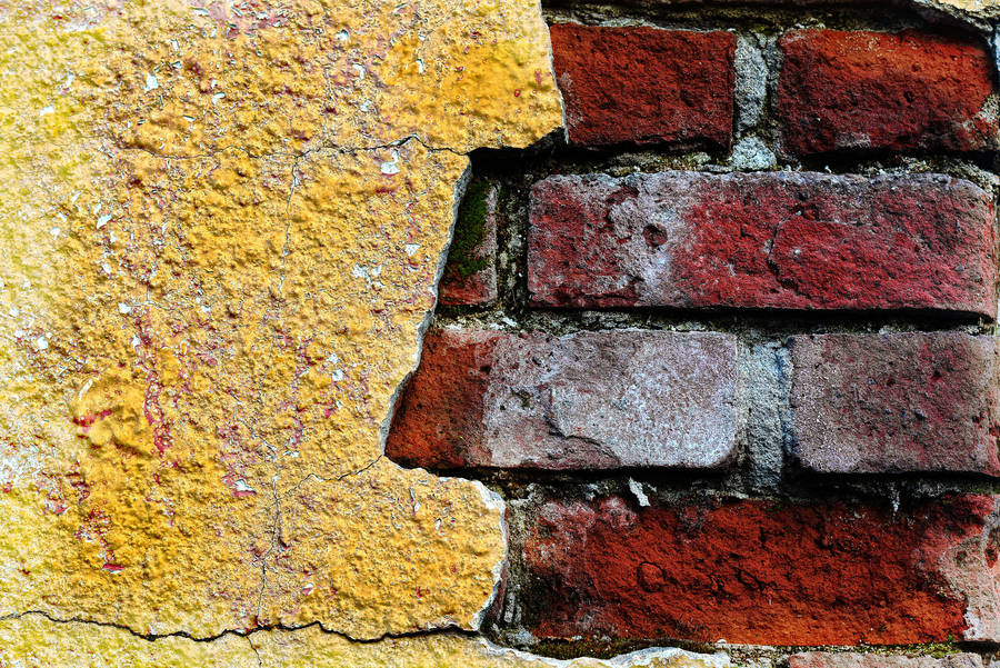 Cracked Brick Wall Wallpaper
