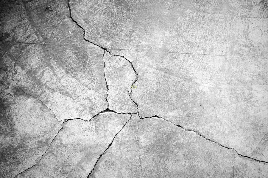 Cracked Texture On A Concrete Wall Wallpaper