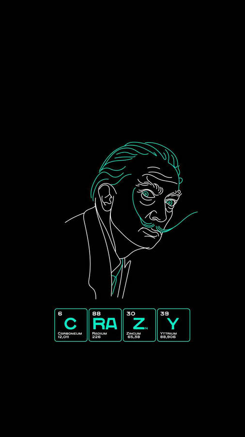 Crazy Salvador Dali Line Art Wallpaper