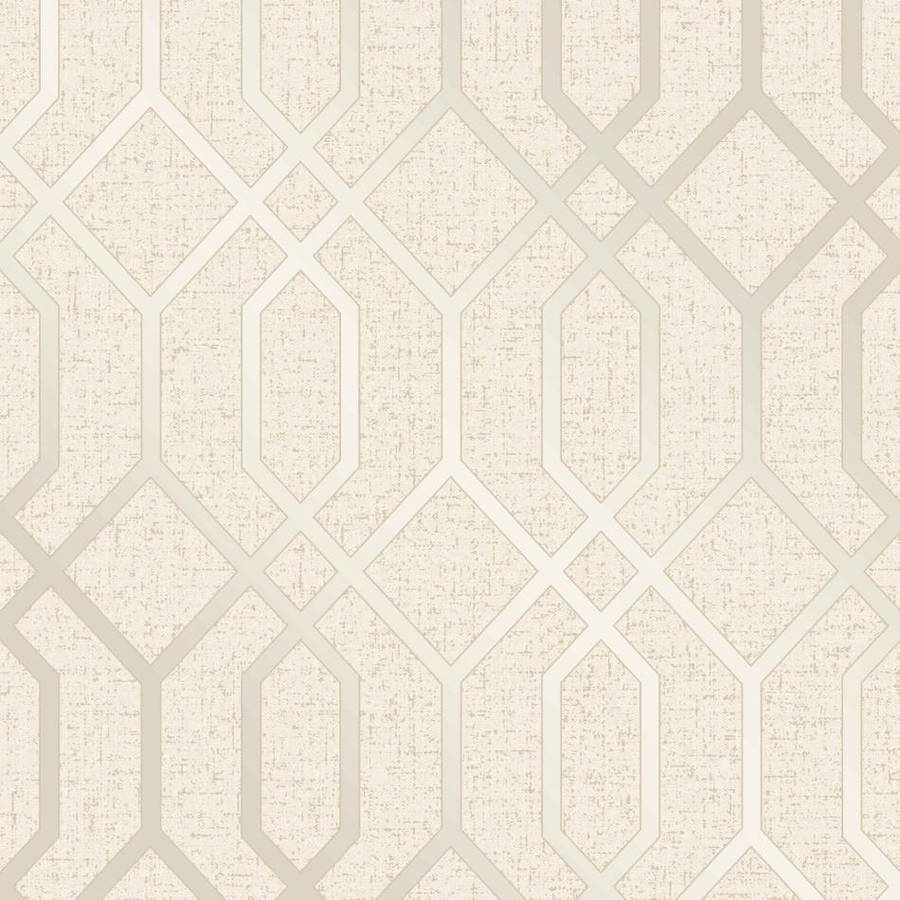 Cream Geometric Quartz Wallpaper