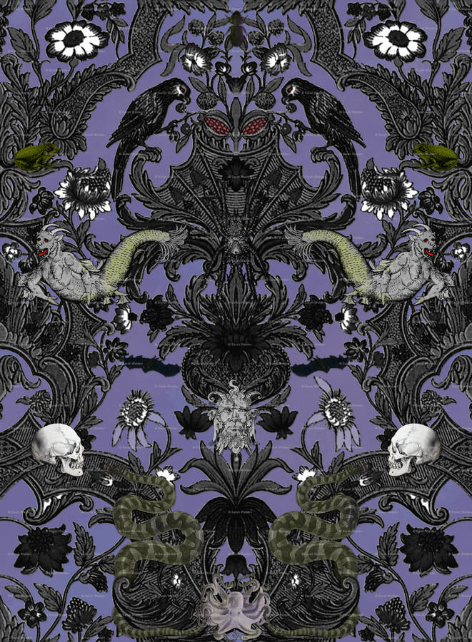 Creative Creepy Art Haunted Mansion Wallpaper