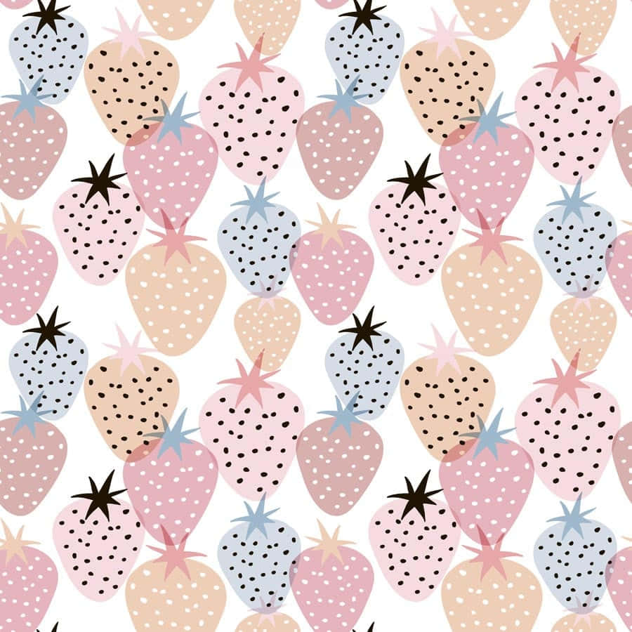 Creative Pastel Strawberry Art Wallpaper