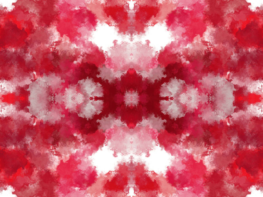 Crimson Tie Dye In White Fabric Wallpaper