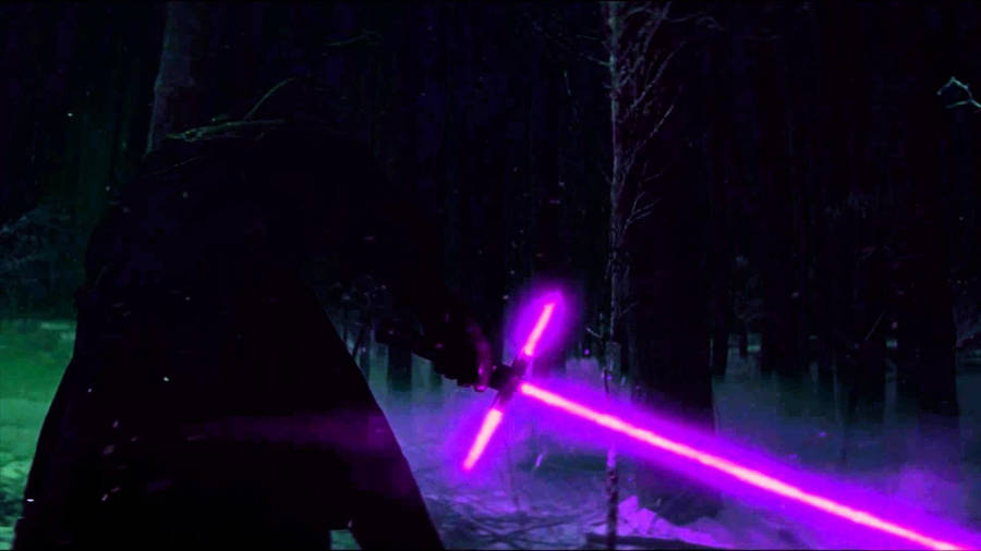 Cross-shaped Purple Lightsaber Wallpaper